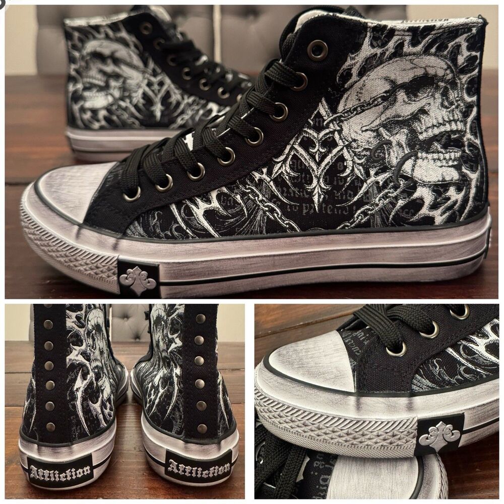 Affliction Hi-Top Collapse Shoes